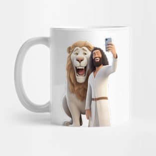 The Lion and the Lamb: Selfie of the Lion of Judah Mug